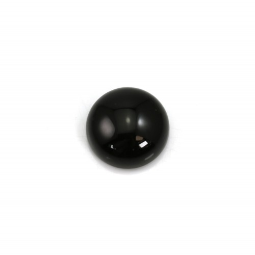 Cabochon de ágata preta, forma redonda, cor preta, 3mm x 4pcs