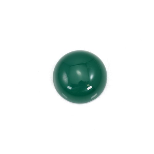 Cabochon de ágata verde, forma redonda 14mm x 1pc