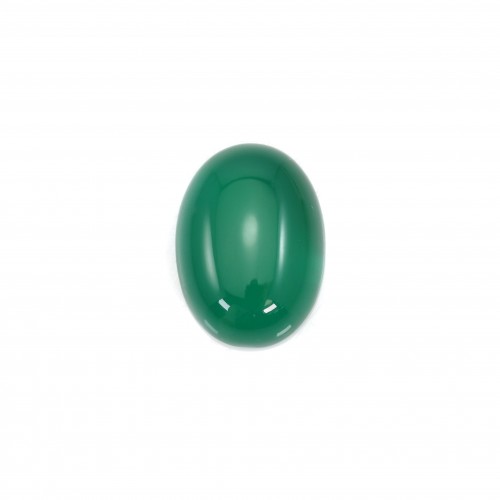 Cabochon agate vert ovale 12*16mm x 1pc