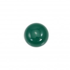 Cabochon green agate round 12mm x 2pcs