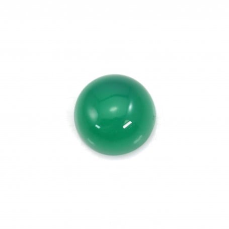 Cabochon agate vert ronde 8mm x 4pcs