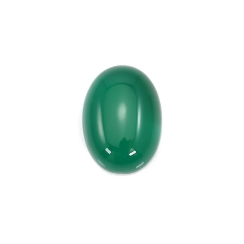 Cabochon agate vert ovale 18*25mm x 1pc