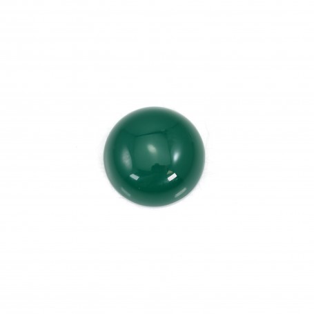 Cabochon agate vert ronde 10mm x 2pcs