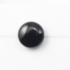 Schwarzer Achat, runde Form 16mm x 2pcs