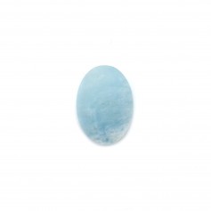 Cabochon aquamarine, forma oval plana, 10x14mm x 1pc