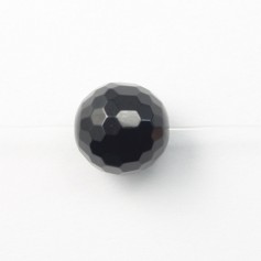 Black Agate Round Faceted 6mm x 10 beads