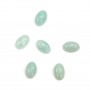 Blue cabochon of amazonite, in oval shape, 6 * 8mm x 4 pcs