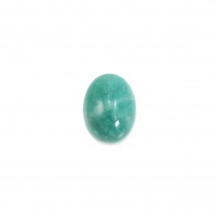 Amazonite cabochon from Peru, in oval shaped, 6x8mm x 1pc