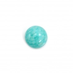 Amazonite cabochon from Peru, in round shape, 6mm x 1pc