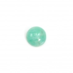 Amazonite cabochon from Peru, in round shape, 3mm x 2pcs