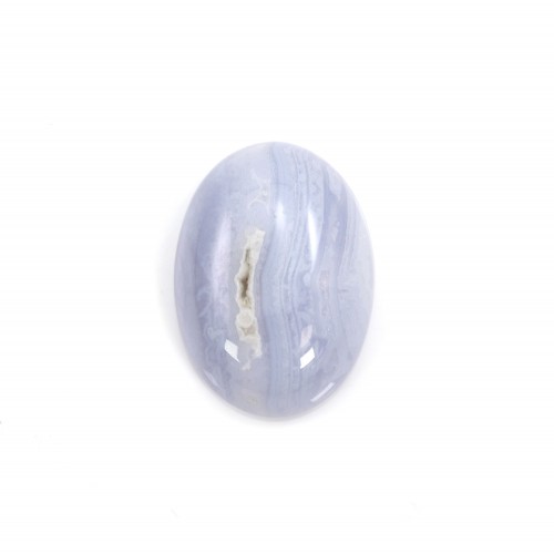 Cabochon de calcédoine bleu, de forme ovale, 5 * 7mm x 4pcs
