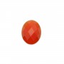 Cabochon carnelian faceted round 8mm x 1pc