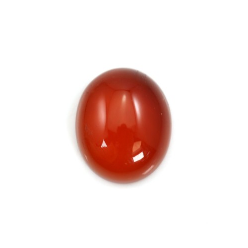 Cabochon di agata rossa, forma ovale 10x12mm x 4pcs