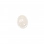 Cabochon jade blanc ovale 10x12mm x 2pcs