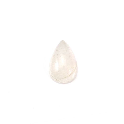 Weiße Jade Cabochon, tropfenförmig 6x9mm x 4pcs
