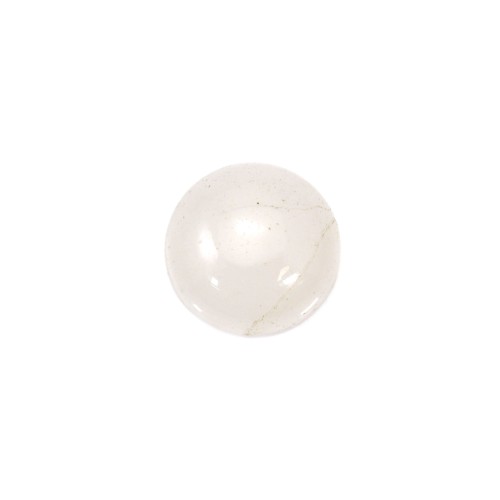 Cabujón de Jade blanco, forma redonda 14mm x 1pc