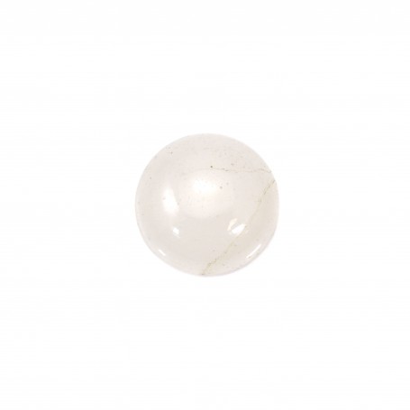 Cabochon white jade round 12mm x 2pcs