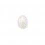 Cabochon jade blanc ovale 6x8mm x 4pcs