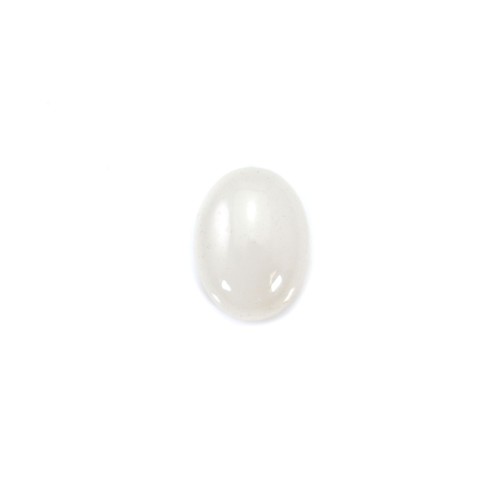 Cabochon ovale di giada bianca 6x8mm x 4pz