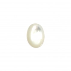 Cabochon oval 13x18mm Branco Mãe de Pérola x 1pc