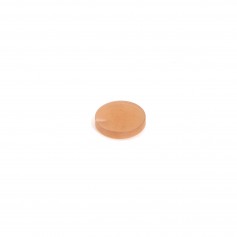Cabochon of sunstone, in round and flat shape, 8mm x 1pc