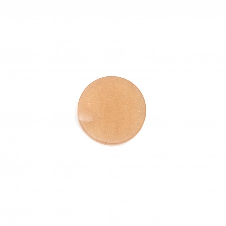 Cabochon de pierre de soleil, de forme ronde plat , 10mm x 1pc