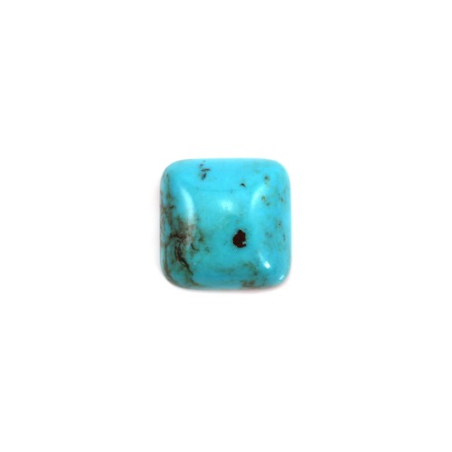 Turquoise cabochon, in the shape of a square 10mm x 1pc