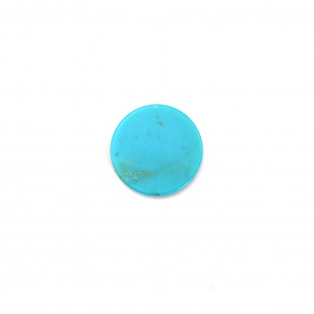 Cabochon Turquoise rond plate 8mm x1pc
