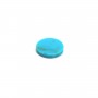 Cabochon Turquoise rond plate 8mm x1pc