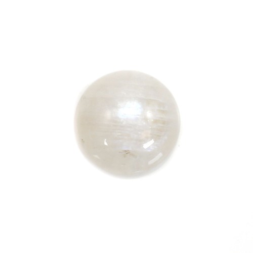 Weißer Mondstein Cabochon rund 8mm x 1pc
