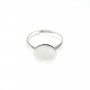 925 silver adjustable ring mounting with a 12mm round base x 1pc