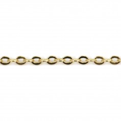 Gold plated oval chain 2x2.5mm x 1M
