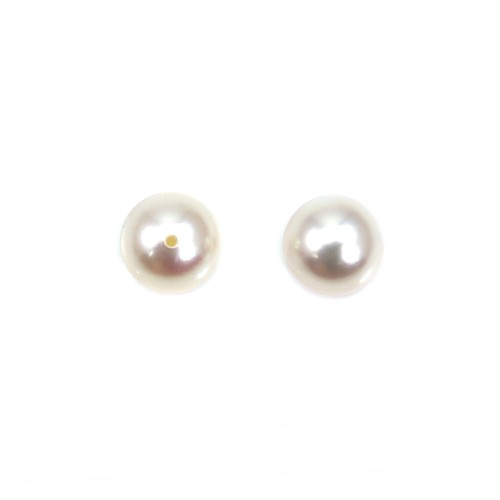 Perla coltivata giapponese AKOYA, semi-forata, rotonda, 8-8,5 mm x 1 pz