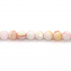 Lambi pink round faceted 3mm x 39cm