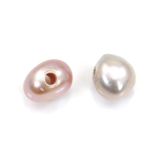 Perla coltivata d'acqua dolce, malva, ovale, 7-8 mm x 1 pezzo