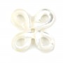 White mother-of-pearl chinese knot 14.50mm x 1pc