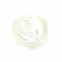 White mother-of-pearl half drilled Rose 8mm x 2pcs