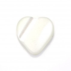 Weißes Perlmutt in Herzform 6mm x 12pcs