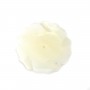 White mother-of-pearl half drilled rose 25mm x 1pc