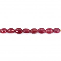 Oval baroque treated red ruby 5-6x7-8mm x 5cm (8pcs)