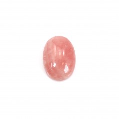 Cabochon de rhodochrosite rose, de forme ovale, et de taille 8x11mm x 1pc
