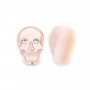 Pink mother-of-pearl skull 8x12mm x 1pc