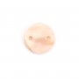Madreperla rosa rotonda e piatta 8 mm x 2 pz