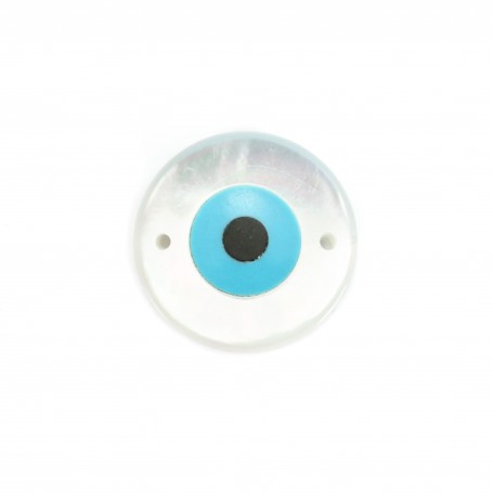Natural shell "your bleu eyes'' 12mm x 1pc 