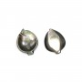 Gray mother-of-pearl in leaf shape 8mm x 1pc 