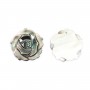 Gray mother-of-pearl rose 12mm x 1pc