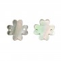 Gray mother-of-pearl four-leaf clover 12mm x 1pc