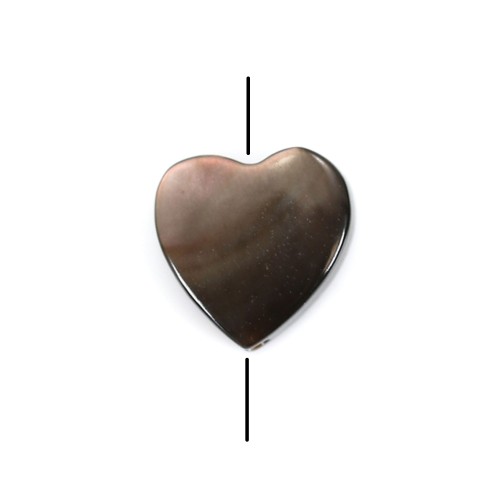 Forma do coração da mãe de pérola 6mm x 10 pcs