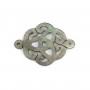 Gray mother-of-pearl celtic knot 18mm x 1pc