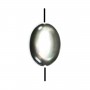 Nacre grise en forme d'ovale bombé 12x16mm x 4 pcs